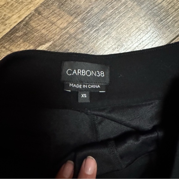 Carbon38 Black Satin-Accented Pants - Picture 5 of 6